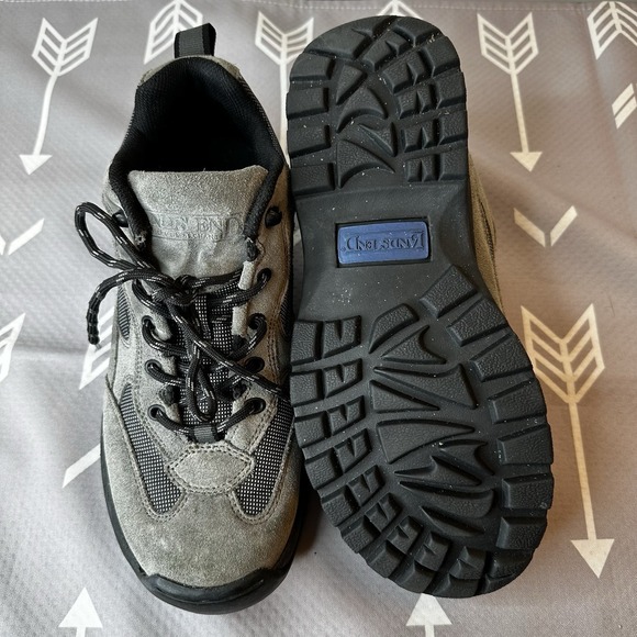 Lands End‎ Mens Gray Suede Outdoor Lace Up Trail Hiking Shoes Size 8M #73779 - Picture 5 of 12